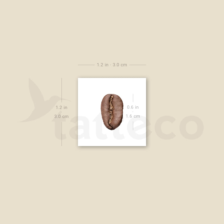 Coffee Bean Temporary Tattoo - Set of 3