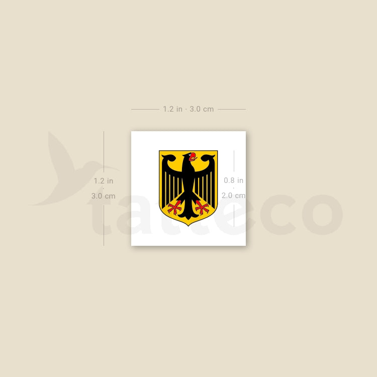 Germany Coat Of Arms Temporary Tattoo - Set of 3