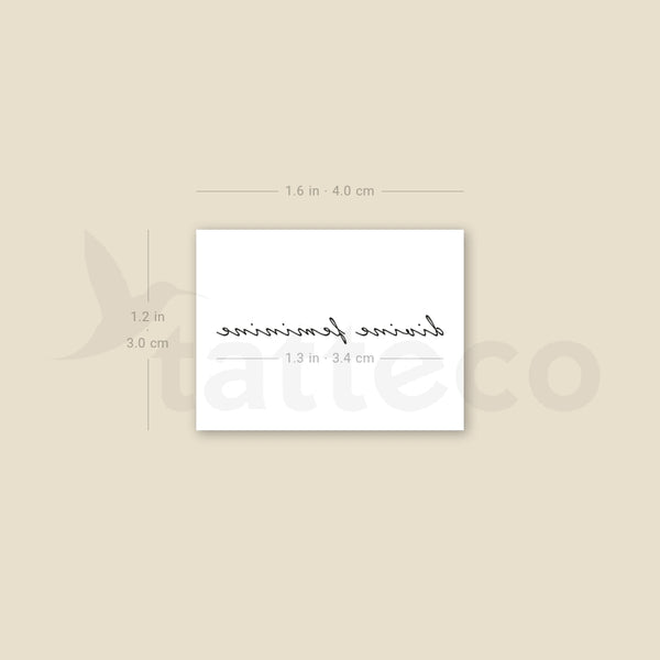 Small Divine Feminine Temporary Tattoo - Set of 3
