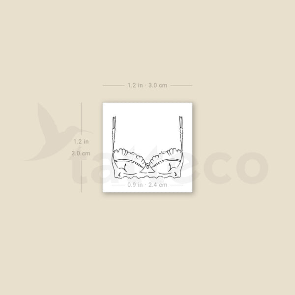 Bra Temporary Tattoo By M3.Ink - Set of 3