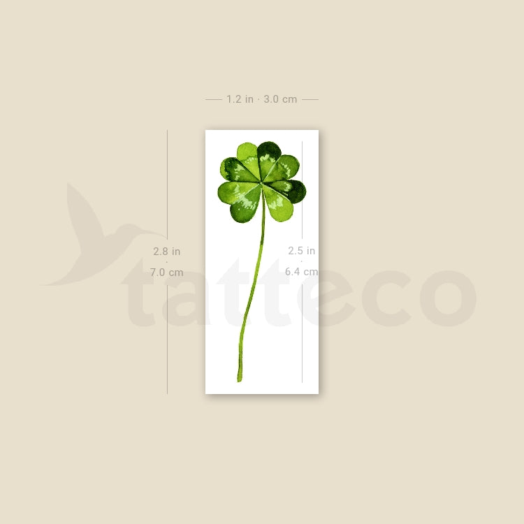4 Leaf Clover By Ann Lilya Temporary Tattoo - Set of 3