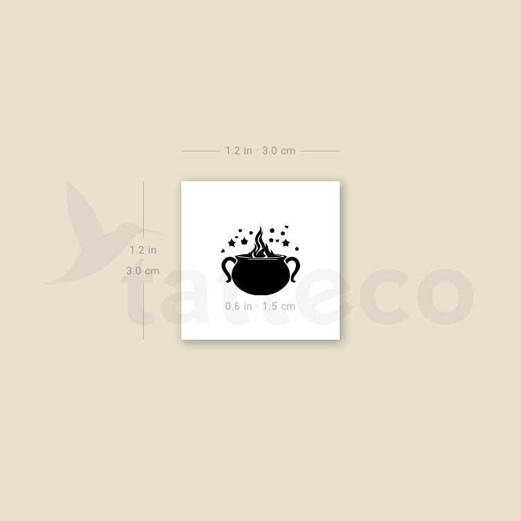 Cauldron Temporary Tattoo - Set of 3