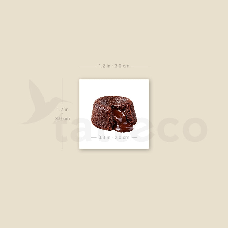 Molten Chocolate Cake Temporary Tattoo - Set of 3