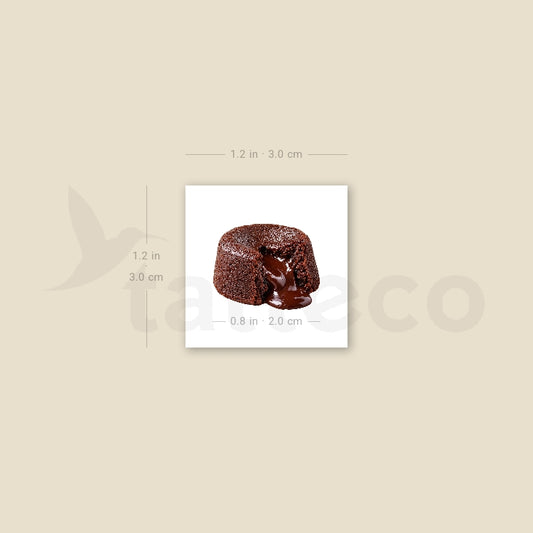 Molten Chocolate Cake Temporary Tattoo - Set of 3