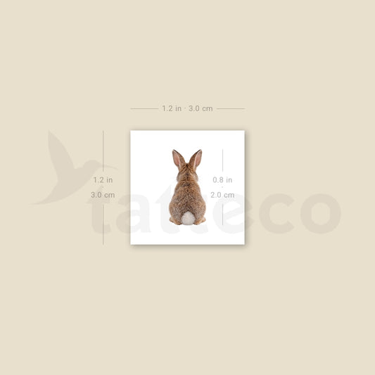 Baby Rabbit Back Temporary Tattoo - Set of 3