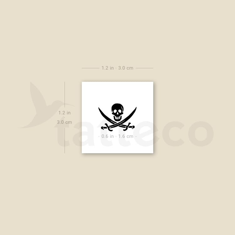 Pirate Temporary Tattoo - Set of 3