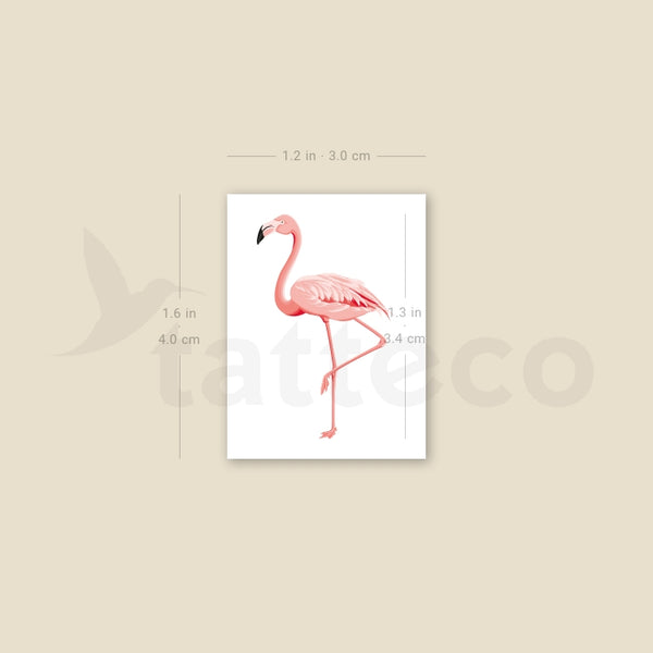 Pink Flamingo Temporary Tattoo - Set of 3