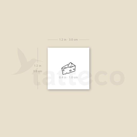 Tatuaje temporal de queso pequeño - Juego de 3
