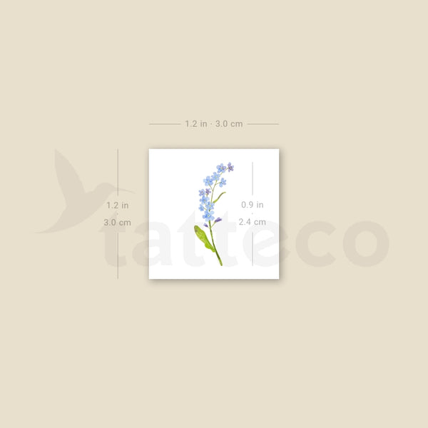 Little Forget-me-not Temporary Tattoo - Set of 3