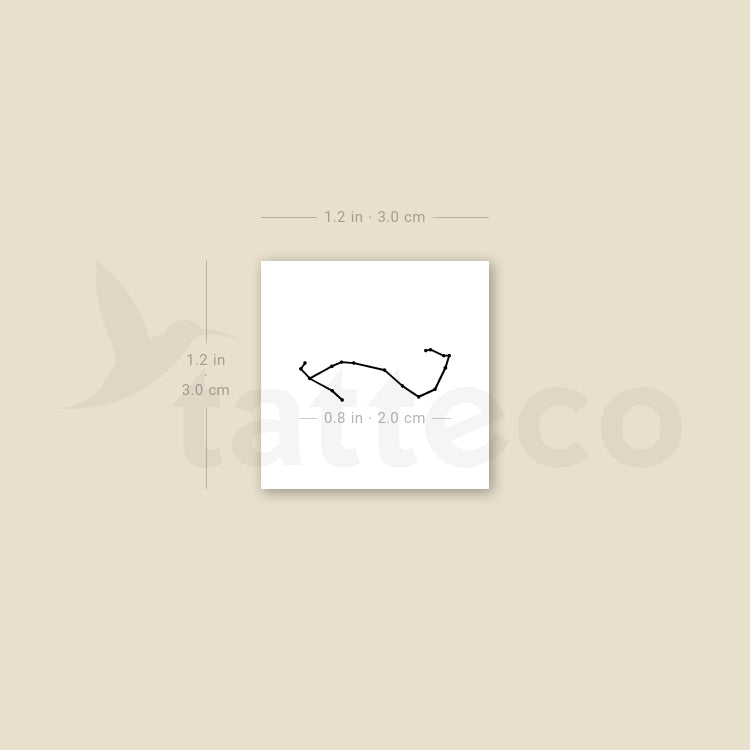 Tiny Scorpius Constellation Temporary Tattoo - Set of 3