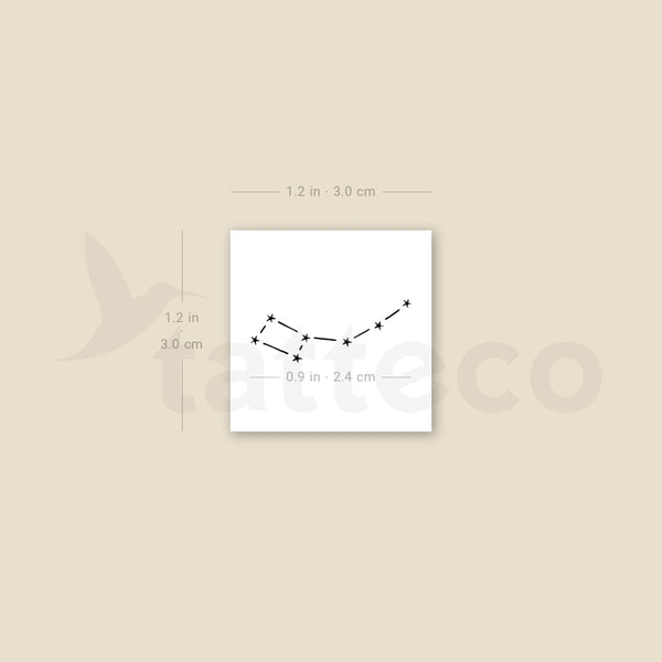 Small Little Dipper Temporary Tattoo - Set of 3