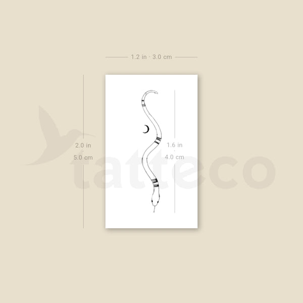Snake By Stefano Mazza Temporary Tattoo - Set of 3