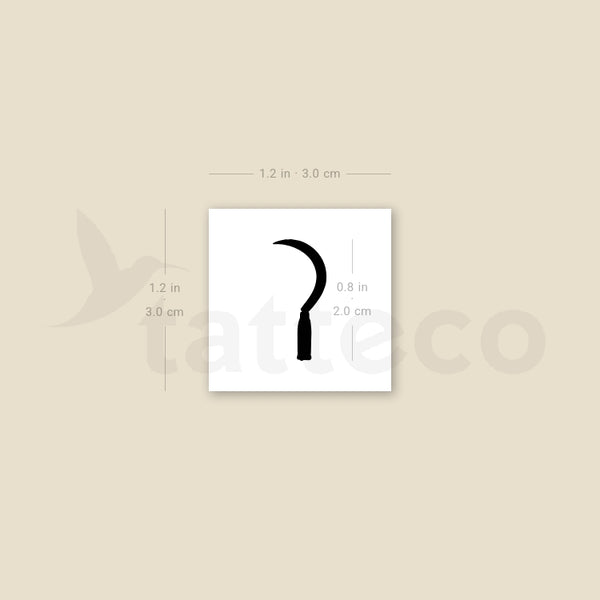 Sickle Temporary Tattoo - Set of 3