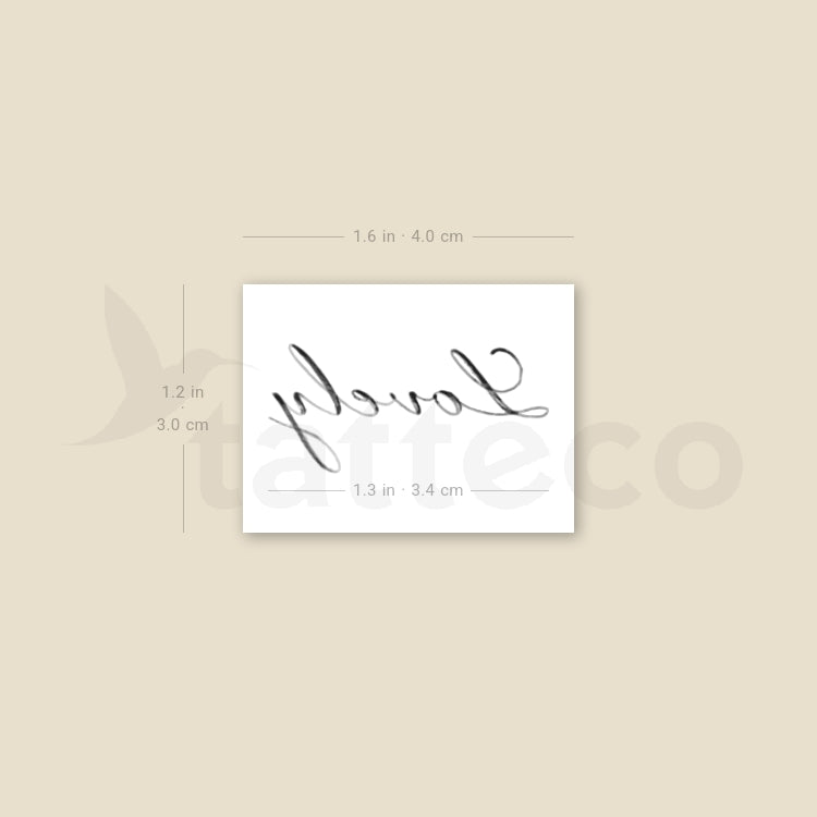 Lovely By Stefano Mazza Temporary Tattoo - Set of 3