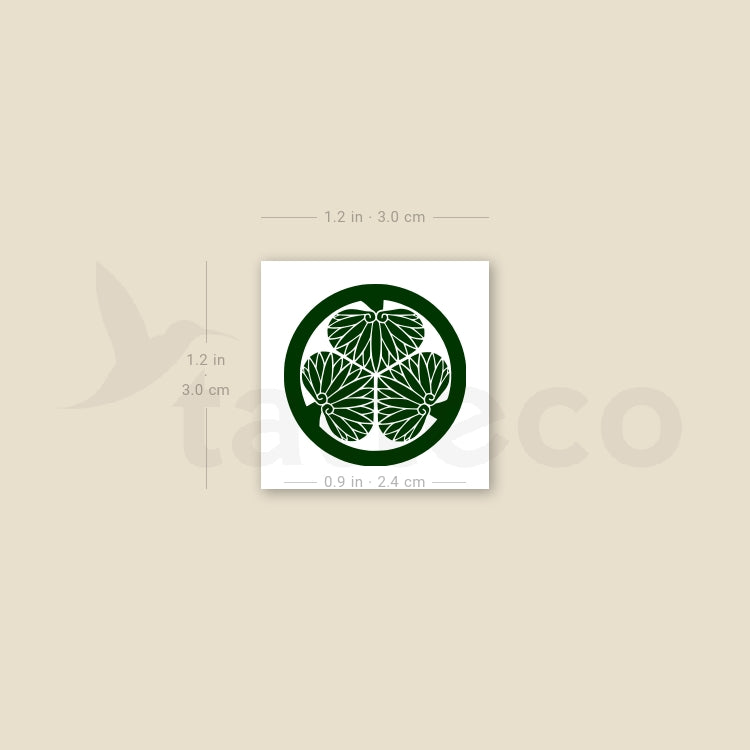 Tatuaje temporal de malvarrosa - Juego de 3