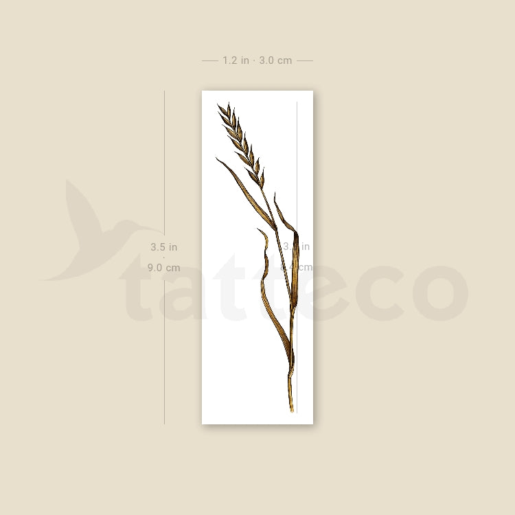 Wheat By Ann Lilya Temporary Tattoo - Set of 3
