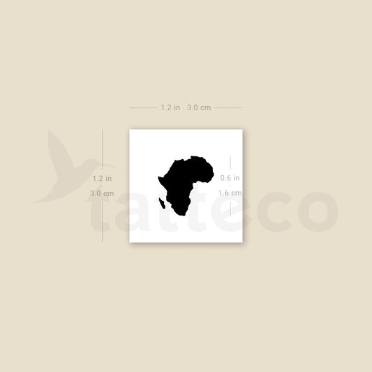 Tatuaje temporal pequeño de mapa de África (juego de 3)