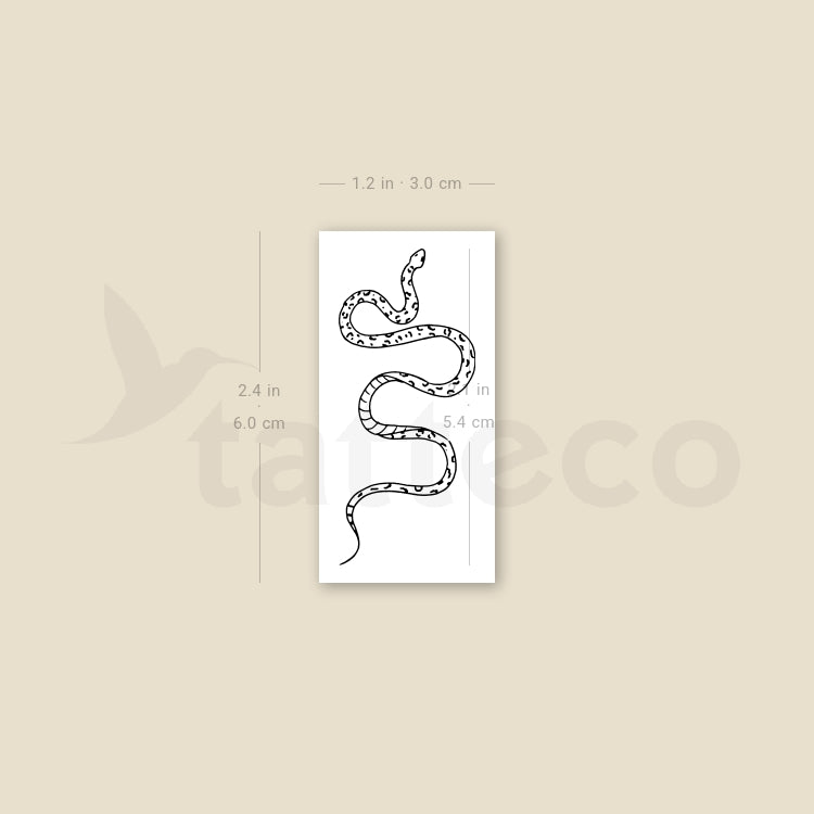 Snake Temporary Tattoo By M3.Ink - Set of 3