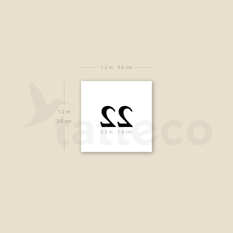 22 Temporary Tattoo - Set of 3
