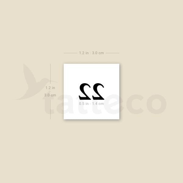 22 Temporary Tattoo - Set of 3