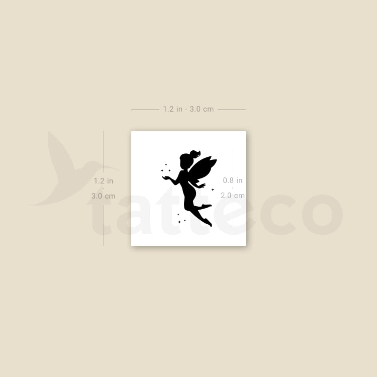 Fairy Silhouette Temporary Tattoo - Set of 3