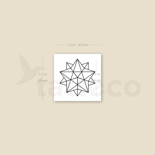 Kepler-Poinsot Polyhedron Temporary Tattoo - Set of 3