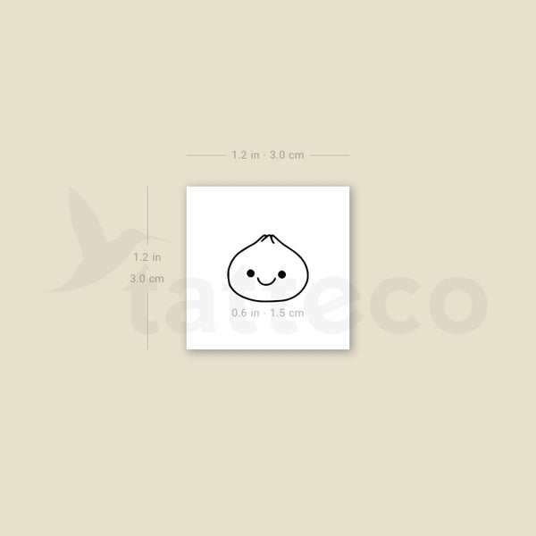 Tiny Dumpling Temporary Tattoo - Set of 3