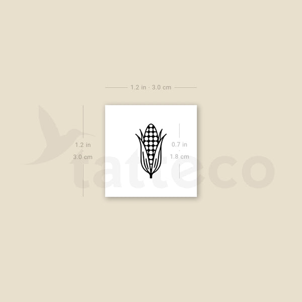 Little Corn Temporary Tattoo - Set of 3