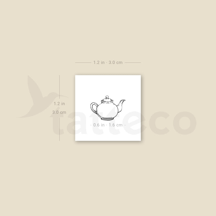 Teapot Temporary Tattoo - Set of 3