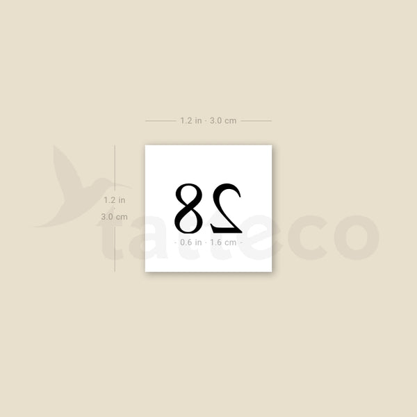 28 Temporary Tattoo - Set of 3