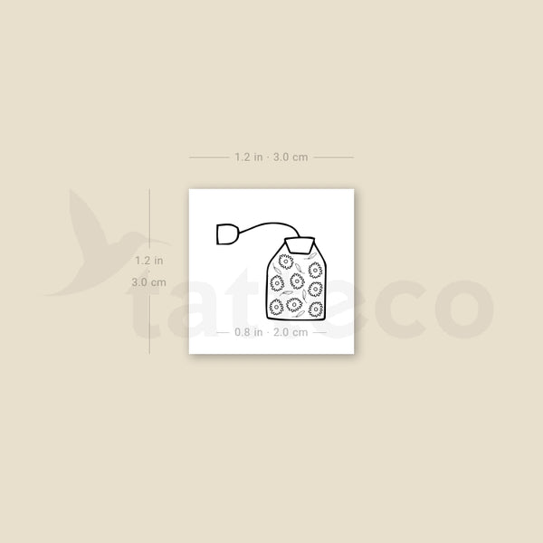 Tea Bag Temporary Tattoo - Set of 3