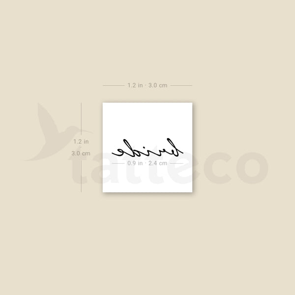 Bride Temporary Tattoo - Set of 3