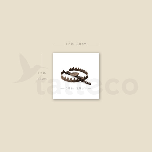 Bear Trap Temporary Tattoo - Set of 3