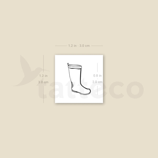 Rain Boot Temporary Tattoo - Set of 3