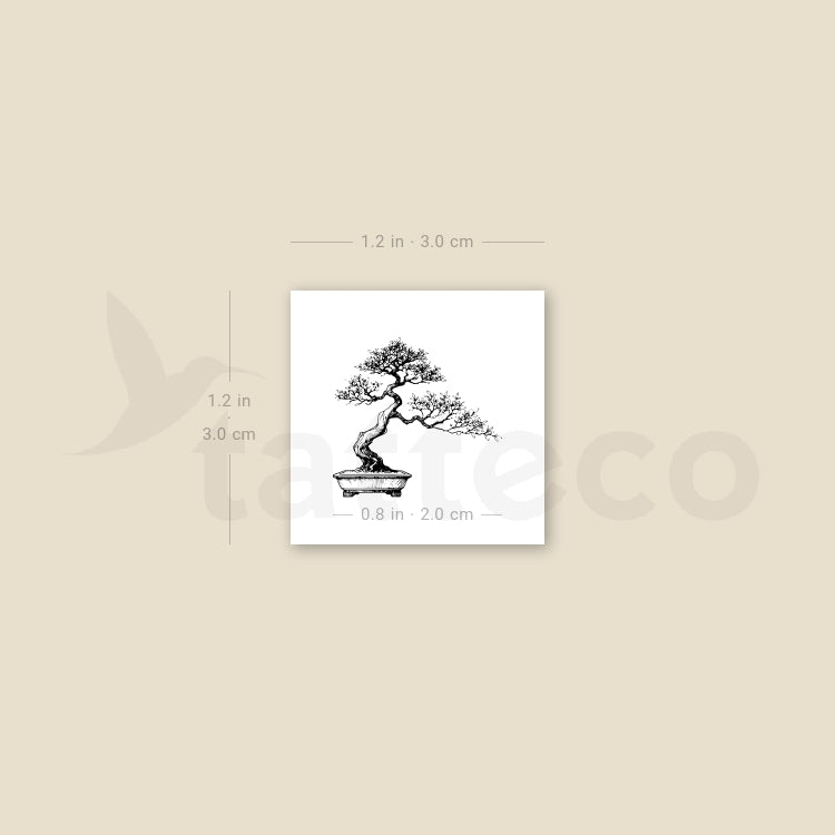 Bonsai Temporary Tattoo - Set of 3