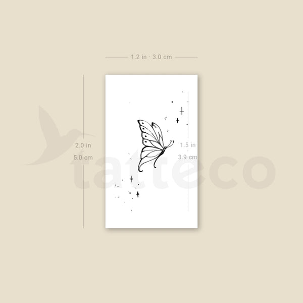 Butterfly By Stefano Mazza Temporary Tattoo - Set of 3