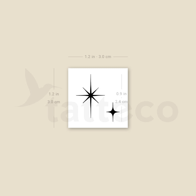 The Second Star To The Right Temporary Tattoo - Set of 3
