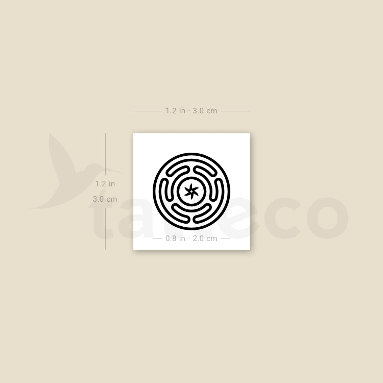 Hecate’s Wheel Temporary Tattoo - Set of 3