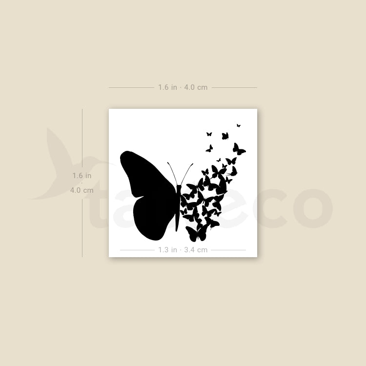 Tatuaje temporal de mariposa de nacimiento (juego de 3)