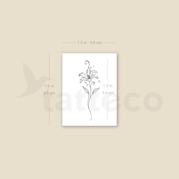 Lily Stargazer By Stefano Mazza Temporary Tattoo - Set of 3