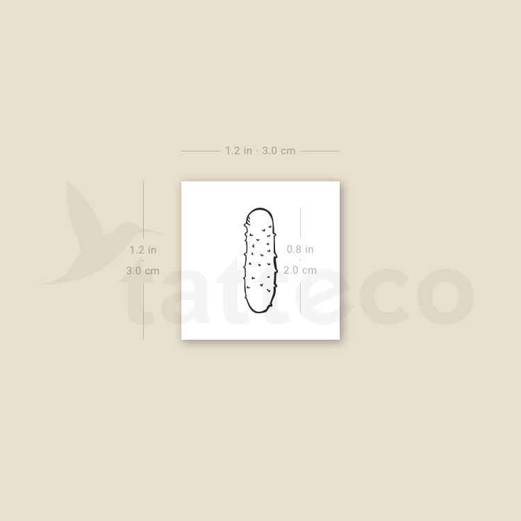 Tatuaje temporal de pepinillo - Juego de 3
