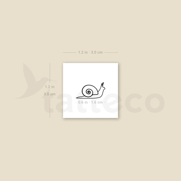 Minimalist Snail Temporary Tattoo - Set of 3