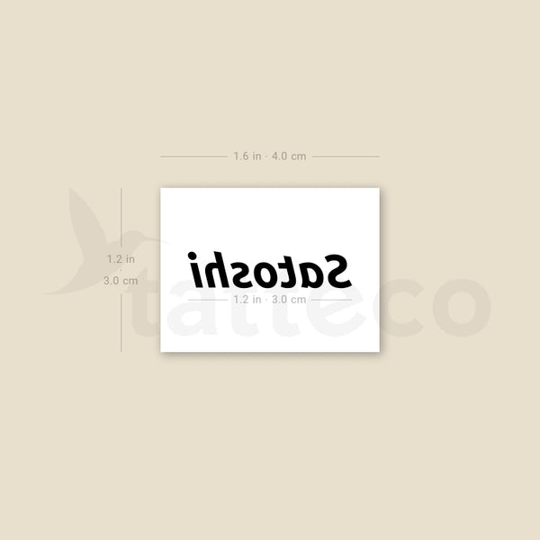 Satoshi Temporary Tattoo - Set of 3