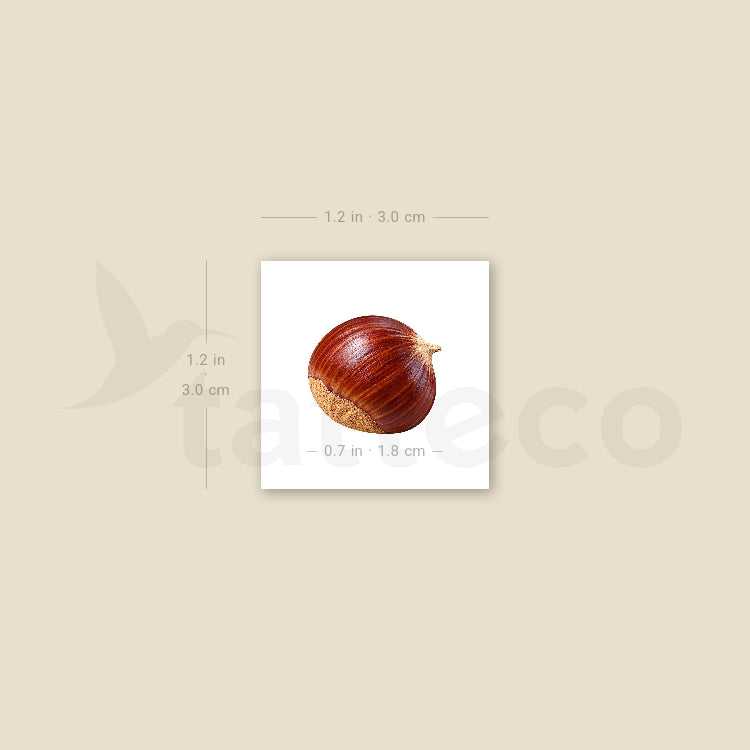 Little Chestnut Temporary Tattoo - Set of 3