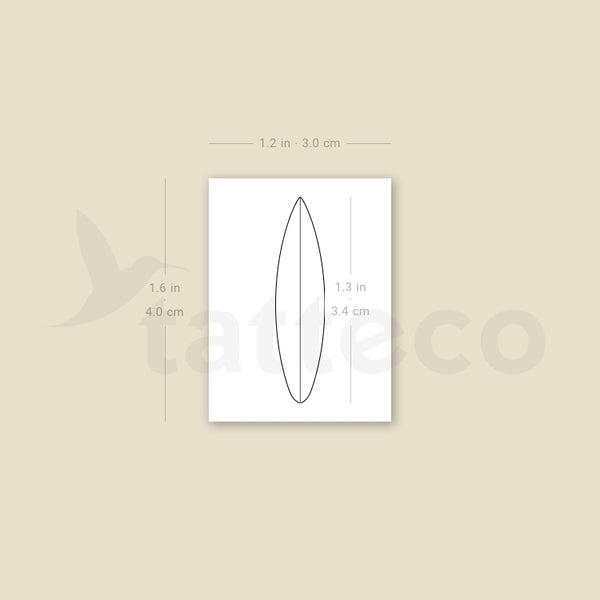 Surfboard Temporary Tattoo - Set of 3