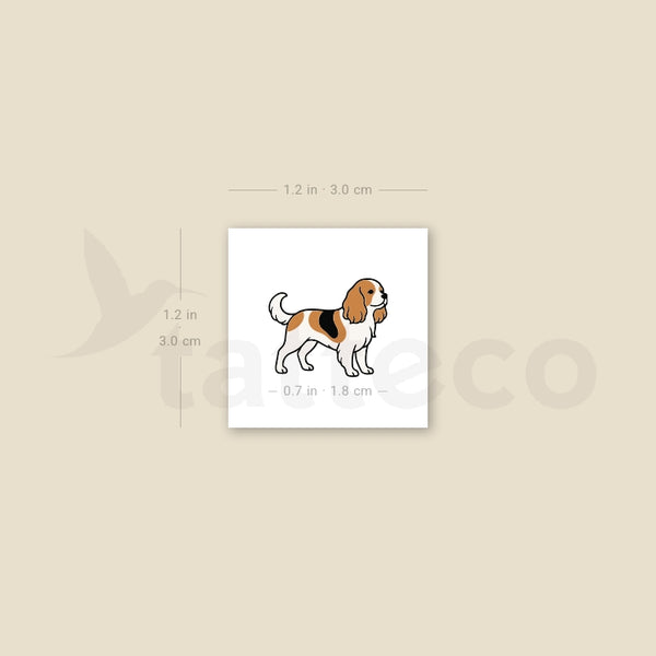 Cavalier King Charles Spaniel Temporary Tattoo - Set of 3