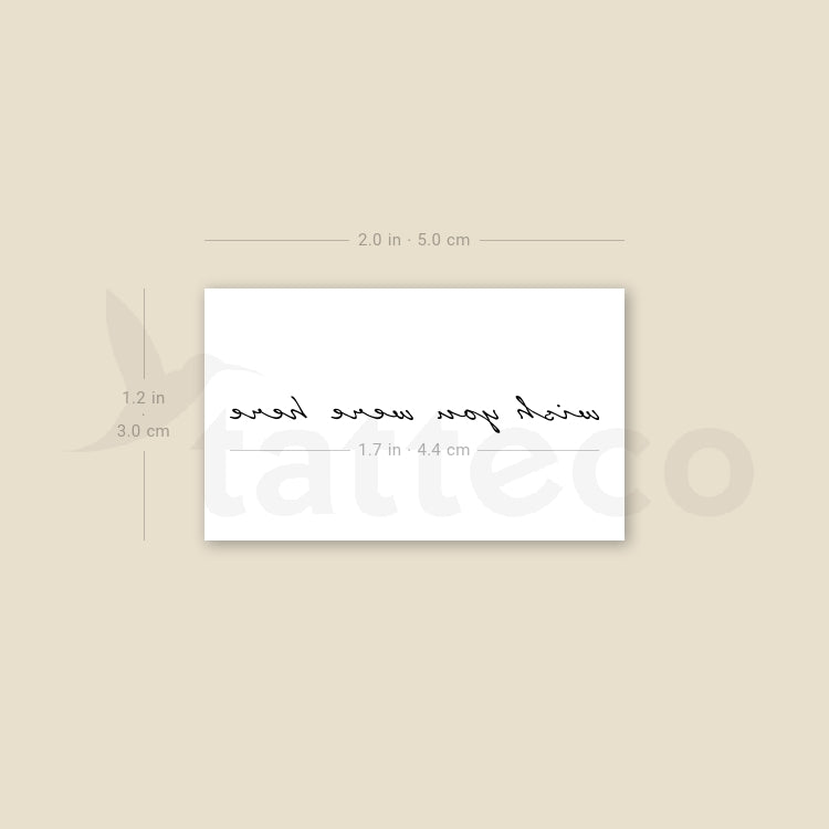 Wish You Were Here Temporary Tattoo - Set of 3