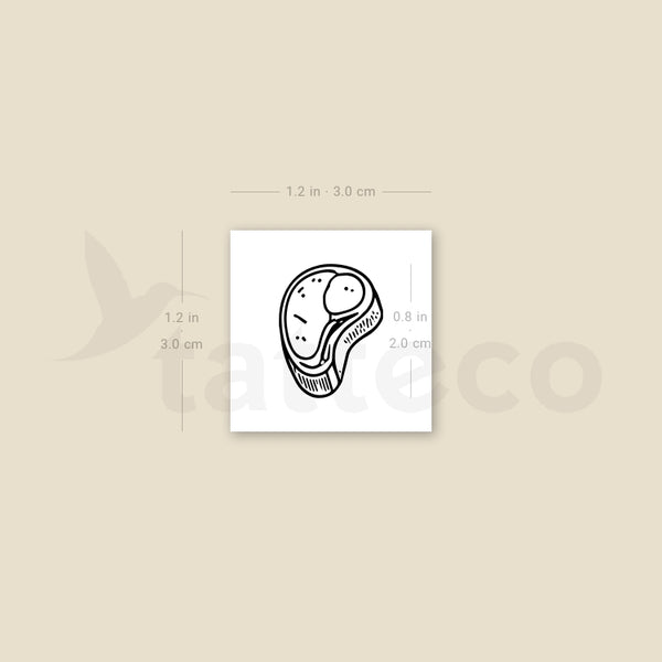 Steak Temporary Tattoo - Set of 3