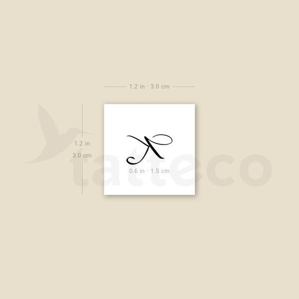 Little K Script Temporary Tattoo - Set of 3