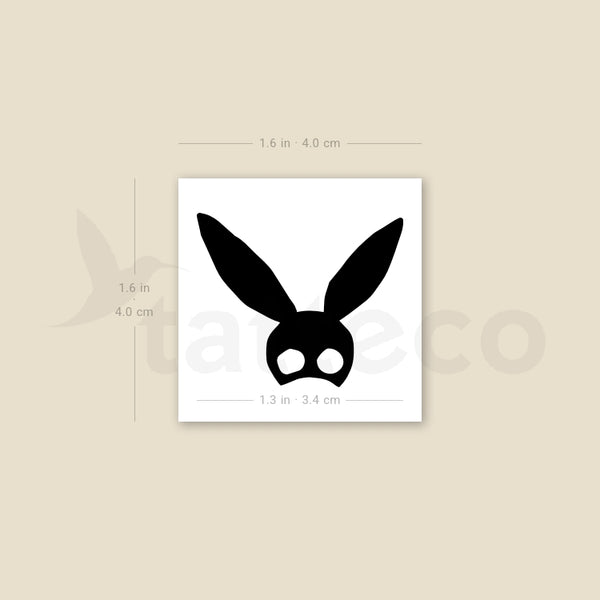 Bunny Mask Temporary Tattoo - Set of 3